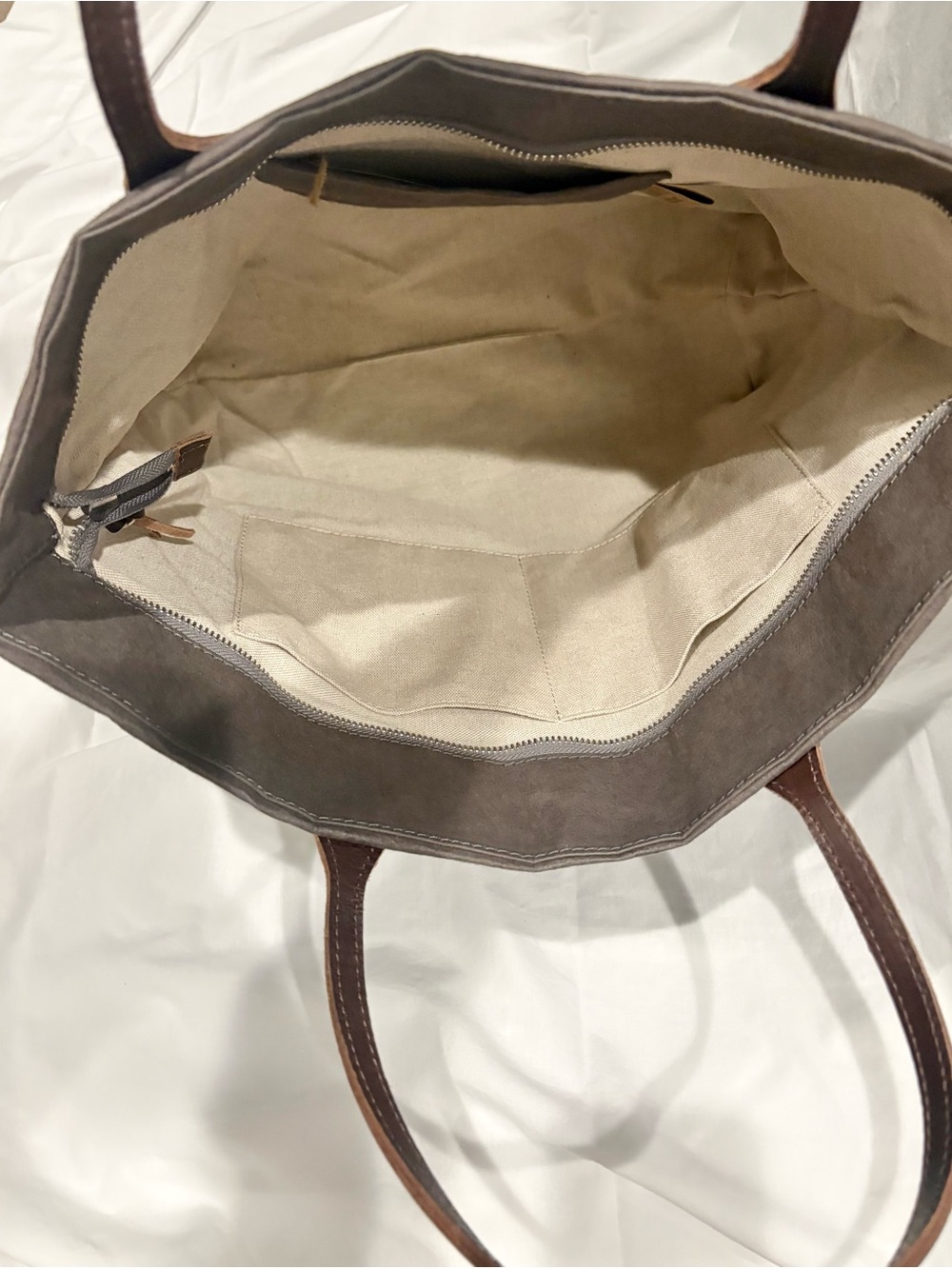 Uashmama dark grey washable paper tote - Picture 3 of 7
